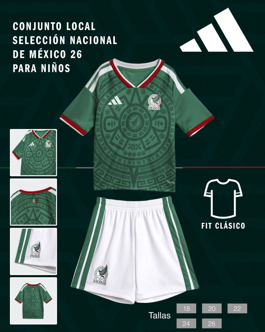 Conjunto México 2026 Niño – Kit Completo | Edición Limitada Mundial