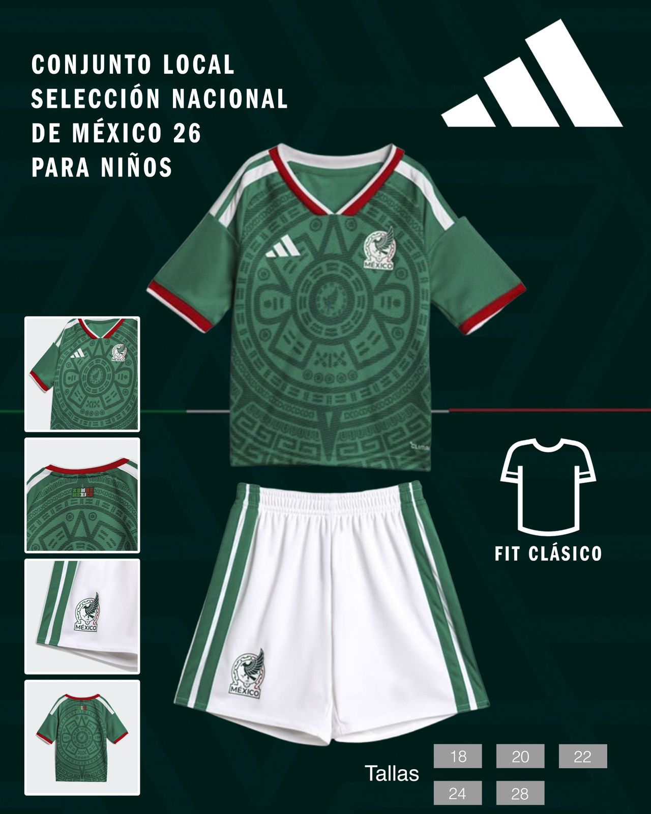 Conjunto México 2026 Niño – Kit Completo | Edición Limitada Mundial